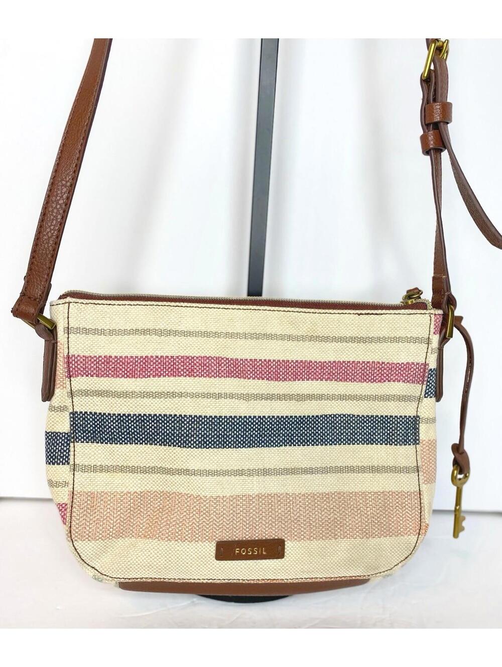 Fossil Small Crossbody Purse Canvas Print, Great Quality